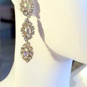 NWT Claire's Collection Crystal Rhinestone Pierced Post Earrings